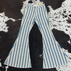 Striped Royal Rock & Roll Denim Bell Bottoms