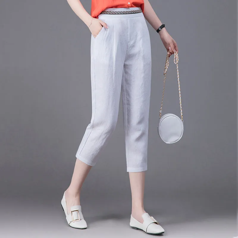 Summer Linen Harem Pants for Women