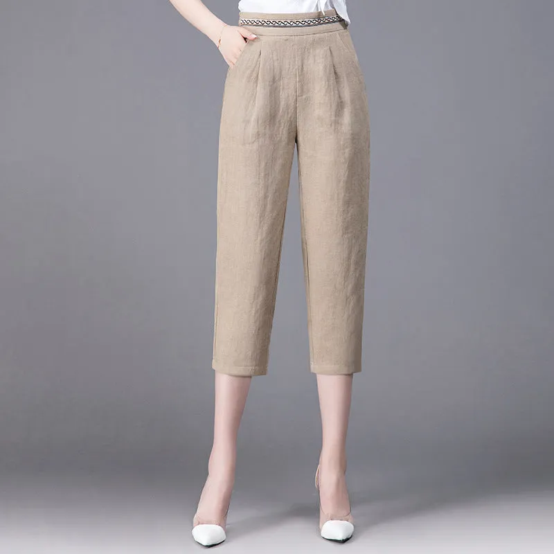 Summer Linen Harem Pants for Women