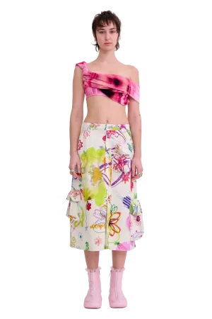 SUPER BLOOM LAWN MIDI CARGO SKIRT