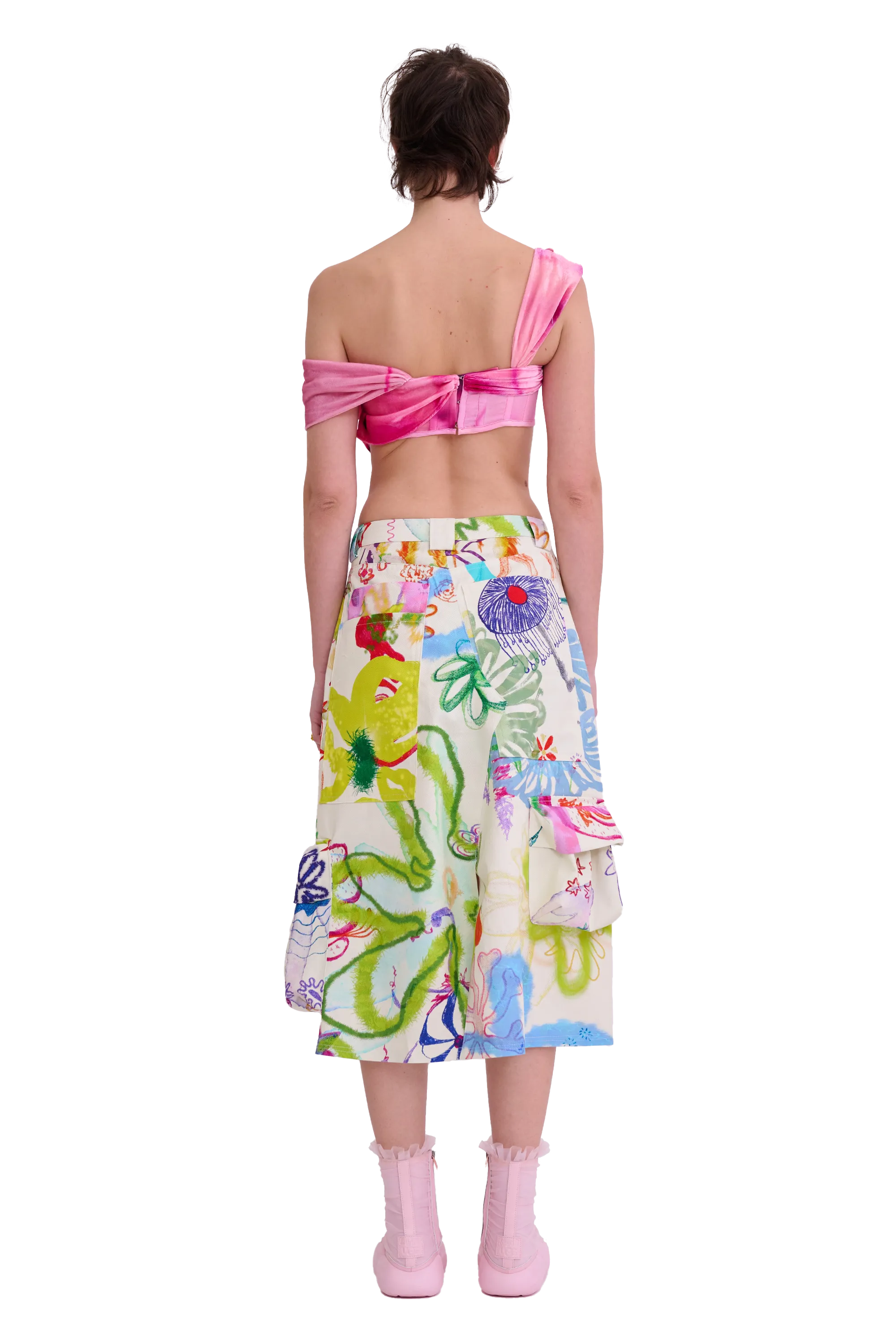SUPER BLOOM LAWN MIDI CARGO SKIRT