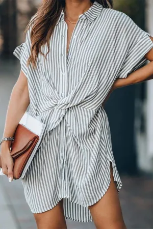 Surfin’ Safari Striped Button Down Shirt Dress