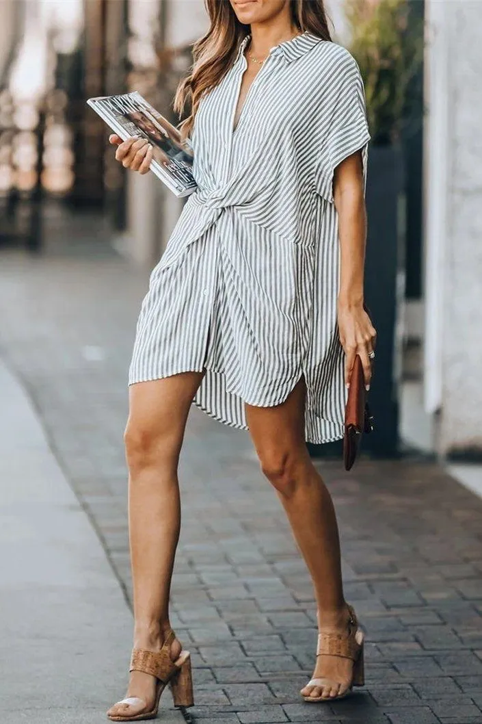 Surfin’ Safari Striped Button Down Shirt Dress