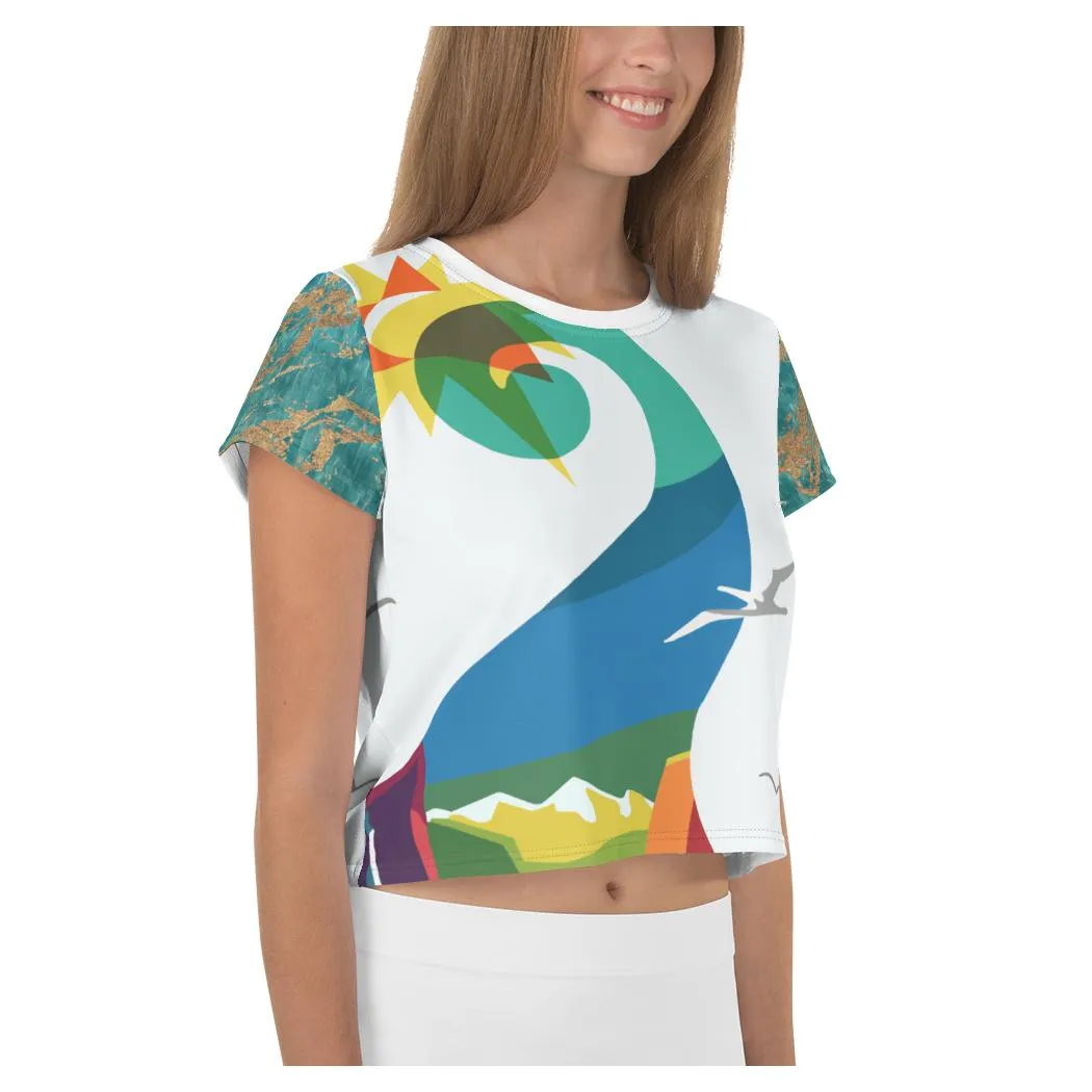 Swan Lake AOP Crop Top