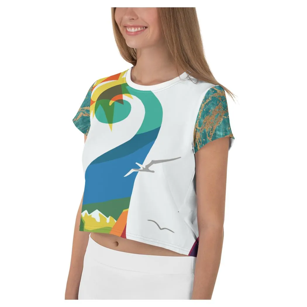 Swan Lake AOP Crop Top