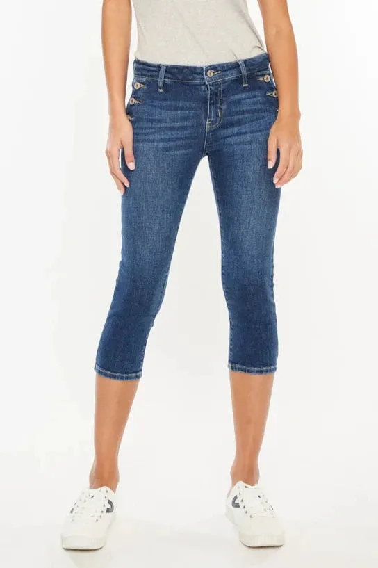 Sweeny Mid Rise Capris - Final Sale