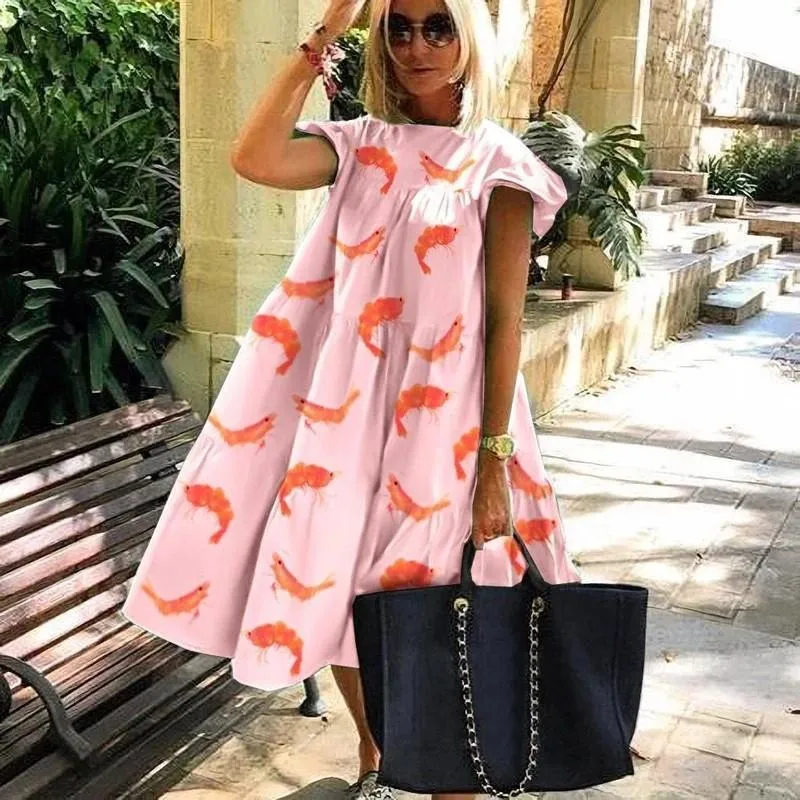 Sweet Floral Print A Line Dresses