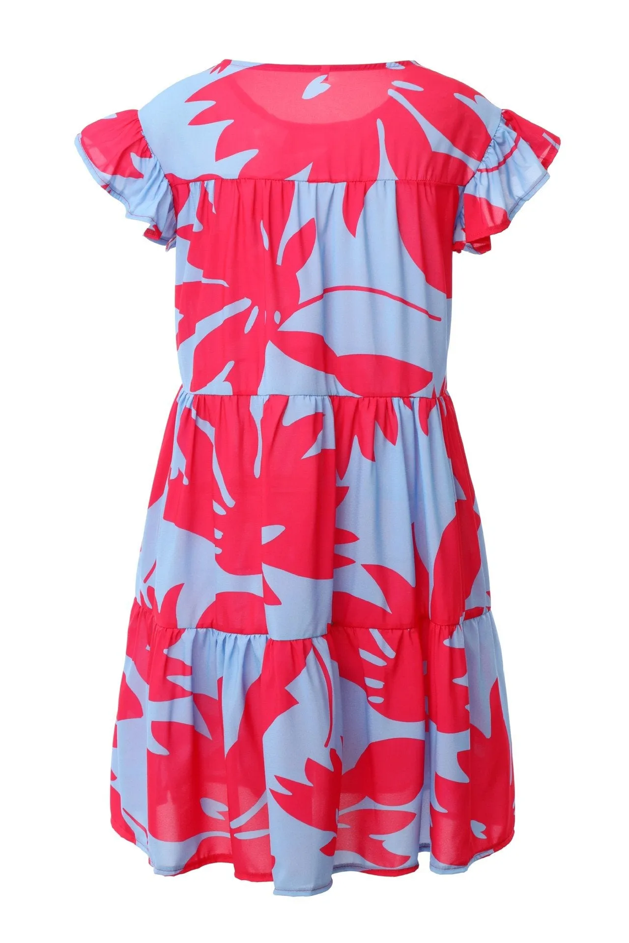 Sweet Floral Print A Line Dresses