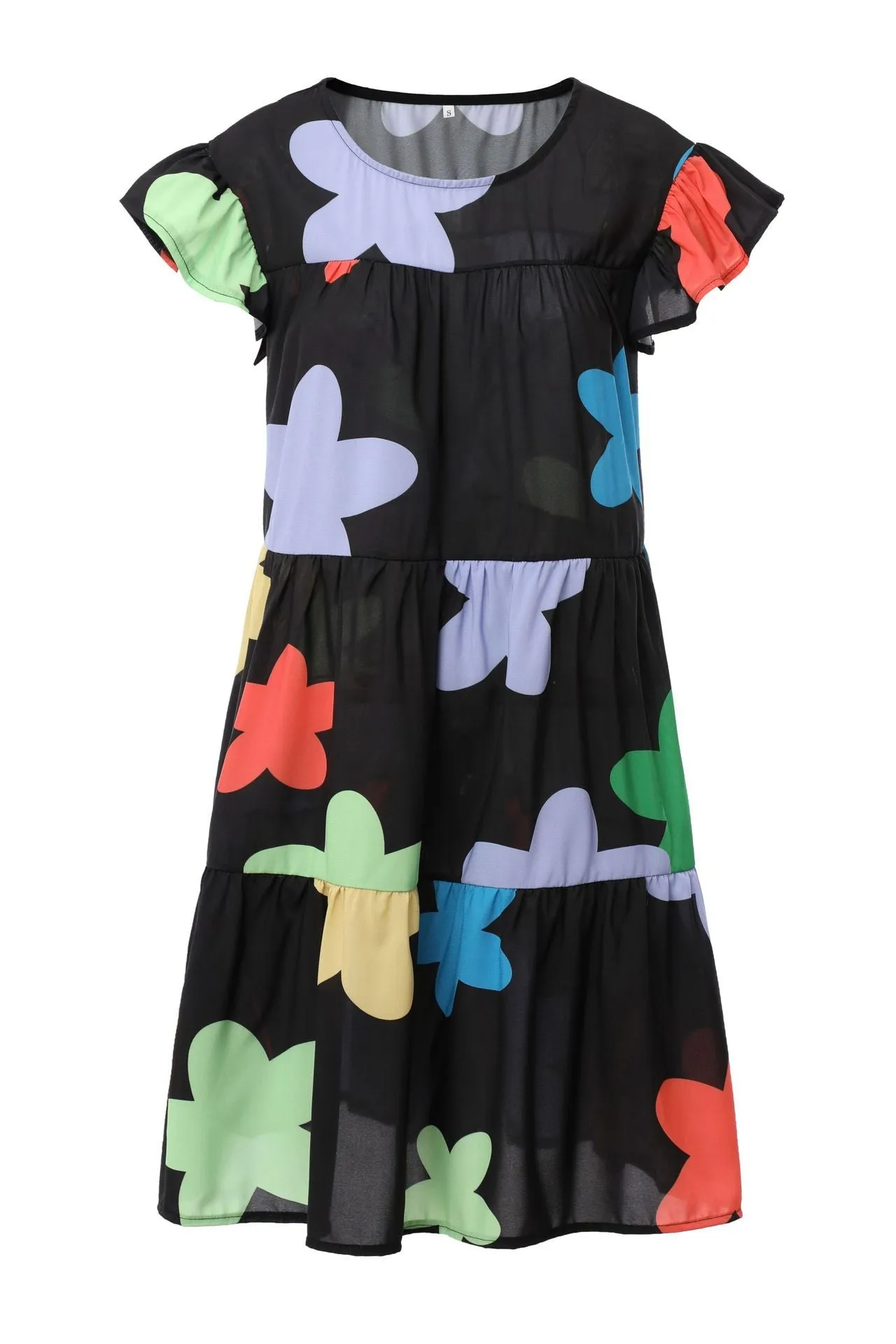 Sweet Floral Print A Line Dresses