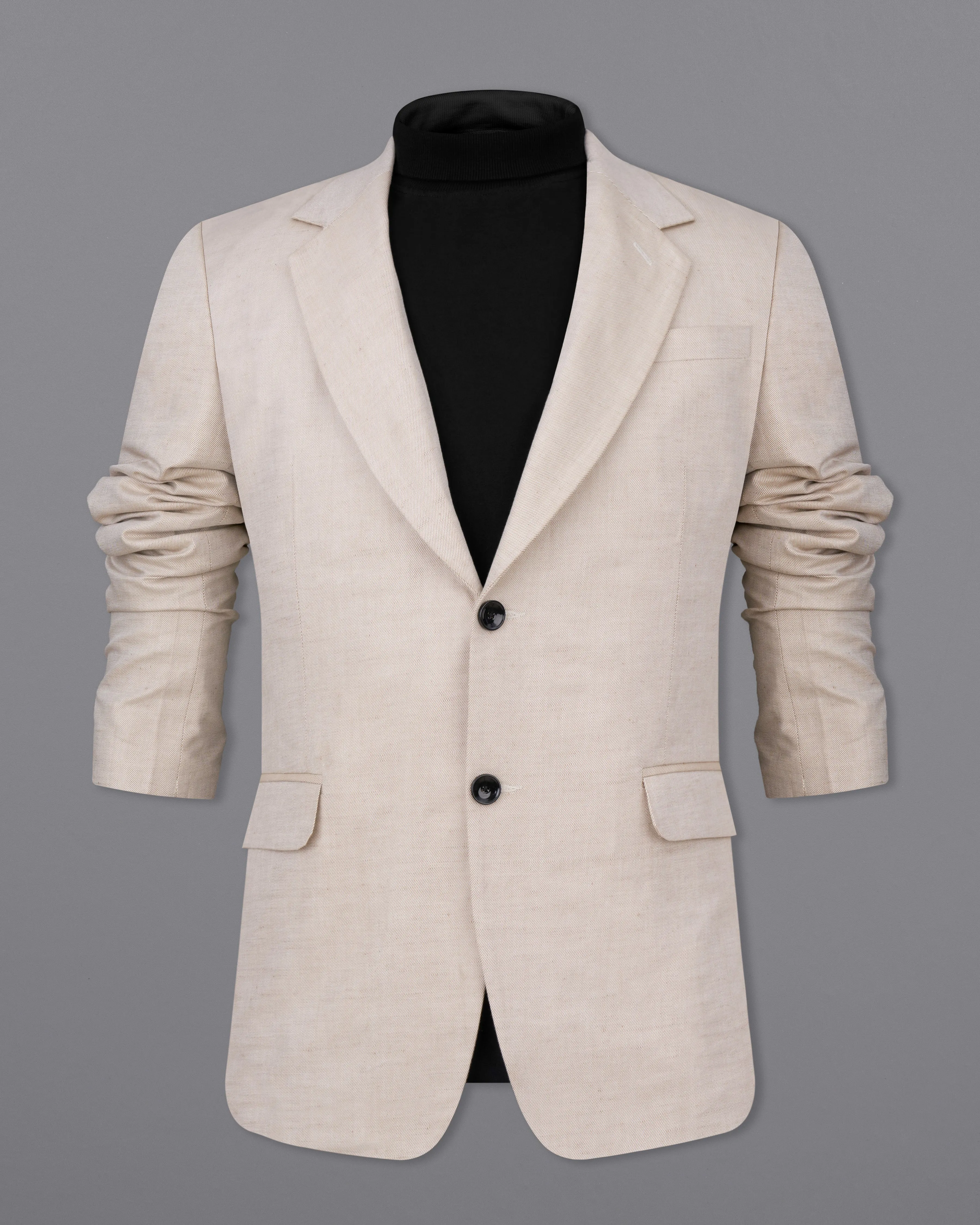 Swirl Cream Luxurious Linen Blazer