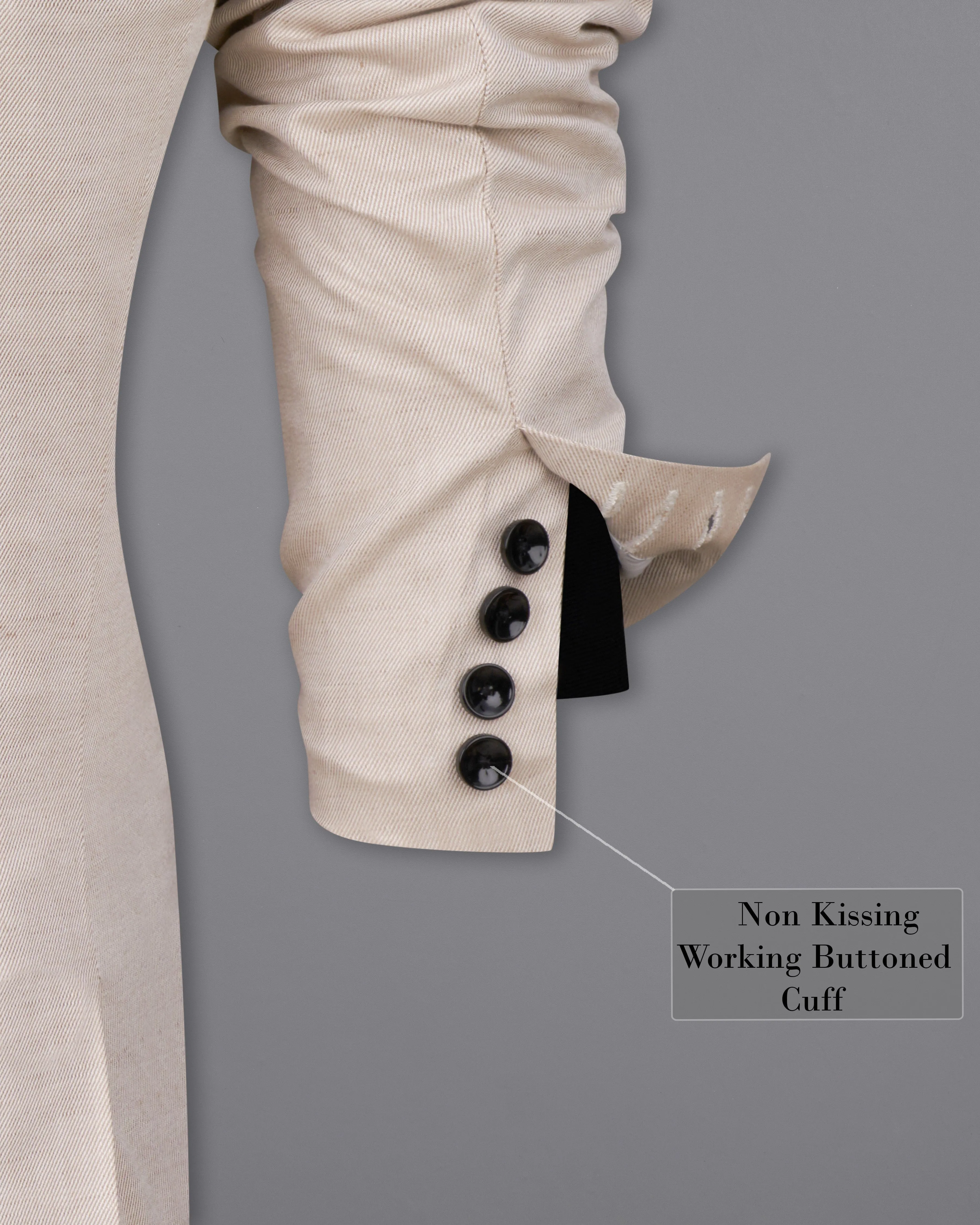 Swirl Cream Luxurious Linen Blazer