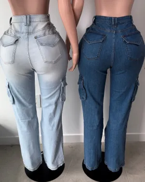 TAILGATE DISTRESSED CARGO DENIM || 2 COLORS