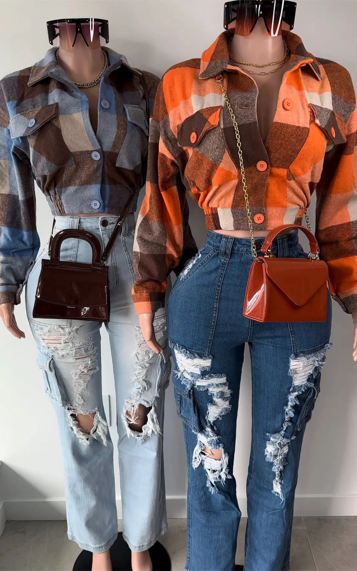 TAILGATE DISTRESSED CARGO DENIM || 2 COLORS