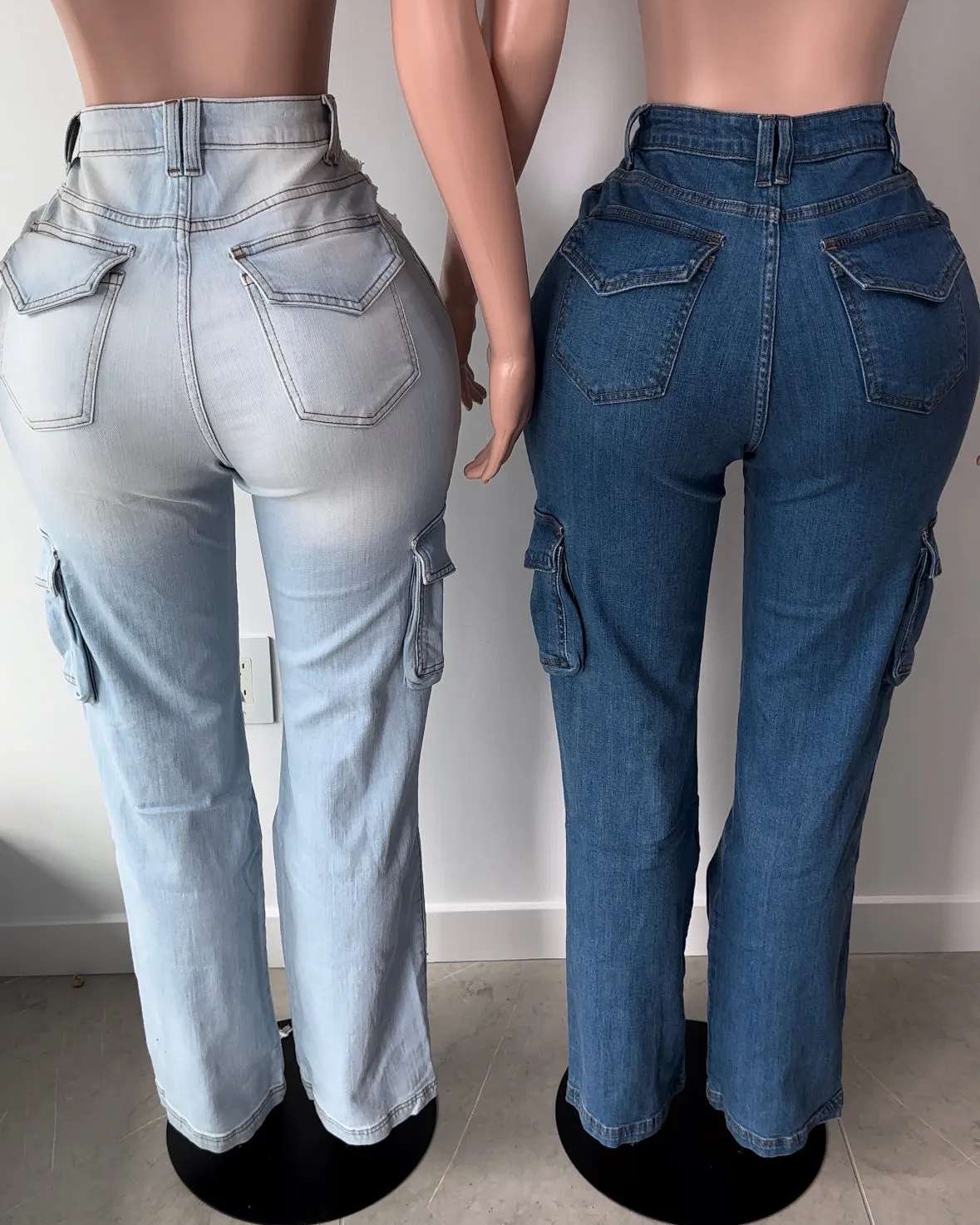 TAILGATE DISTRESSED CARGO DENIM || 2 COLORS