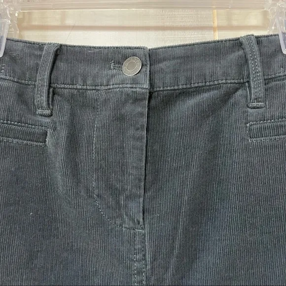 Talbots Charcoal Grey Cotton Corduroy Jean Skirt A line NWT Sz 2