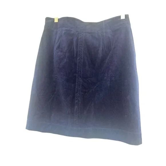 ✨TALBOTS NAVY COTTON BLEND CORDUROY A-LINE SZ 6 SKIRT✨