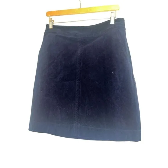 ✨TALBOTS NAVY COTTON BLEND CORDUROY A-LINE SZ 6 SKIRT✨