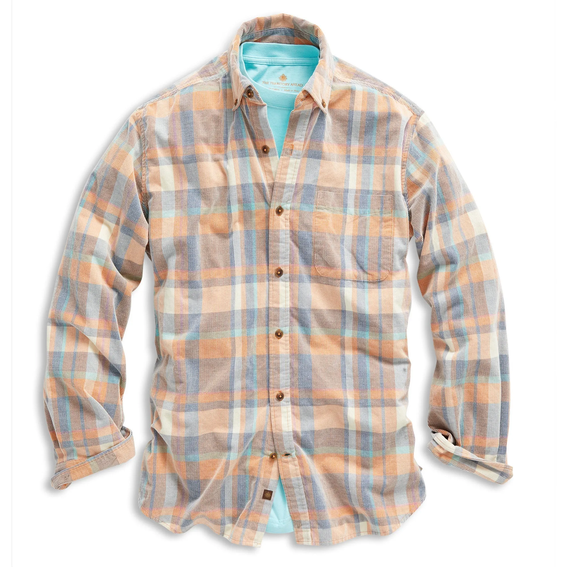 Tall Old Steamboat Plaid Corduroy Shirt
