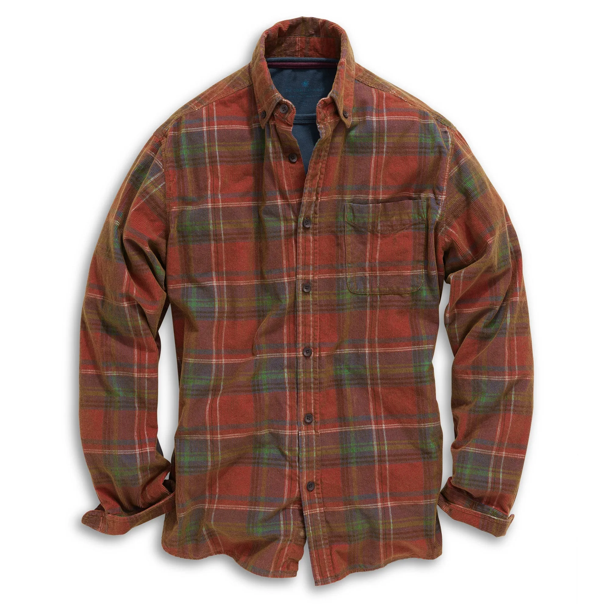 Tall Old Steamboat Plaid Corduroy Shirt
