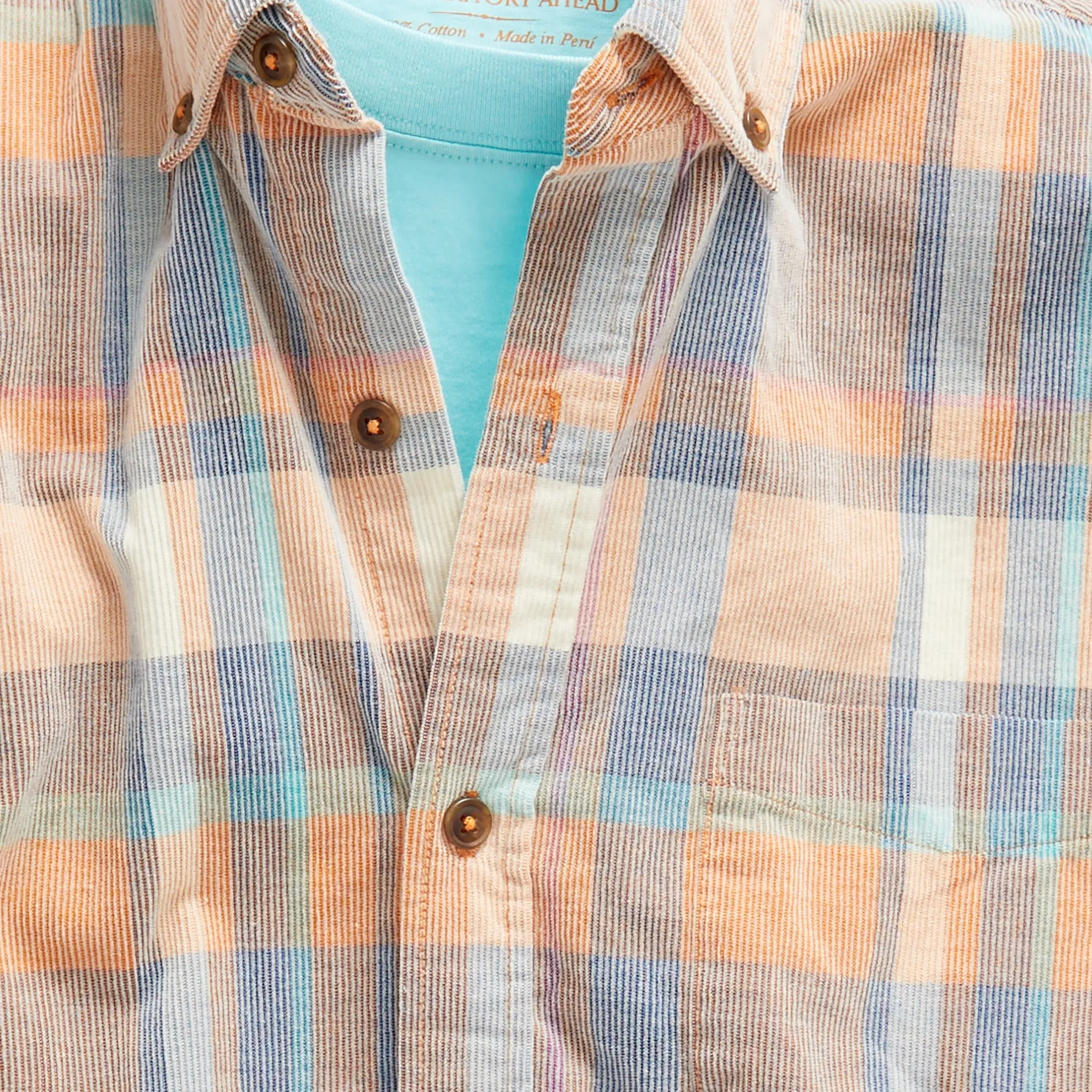 Tall Old Steamboat Plaid Corduroy Shirt