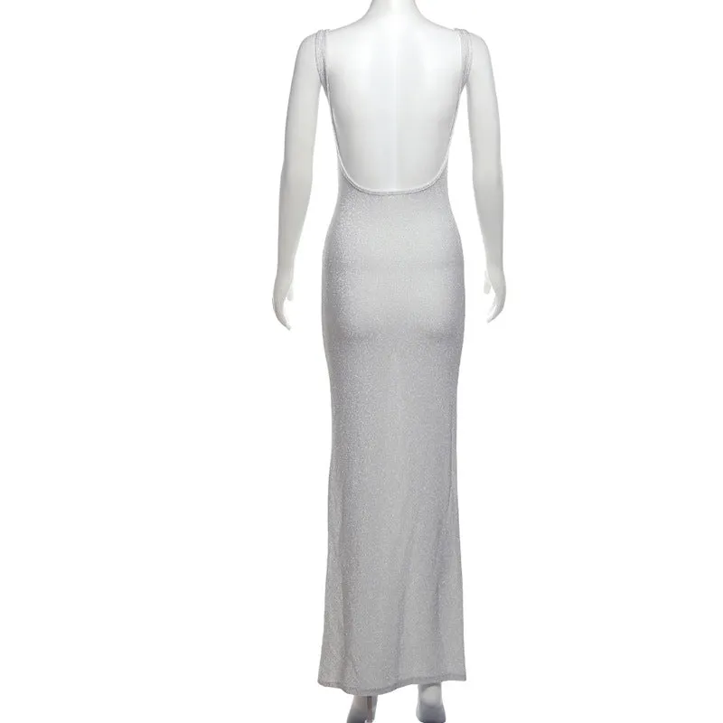 Tank Strap Square Neckline Maxi Dress