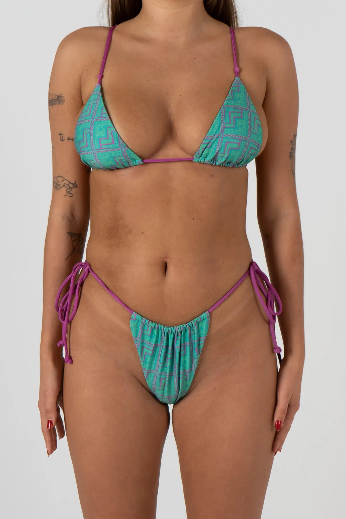 TanTime Bikini Bottoms | Green Stack