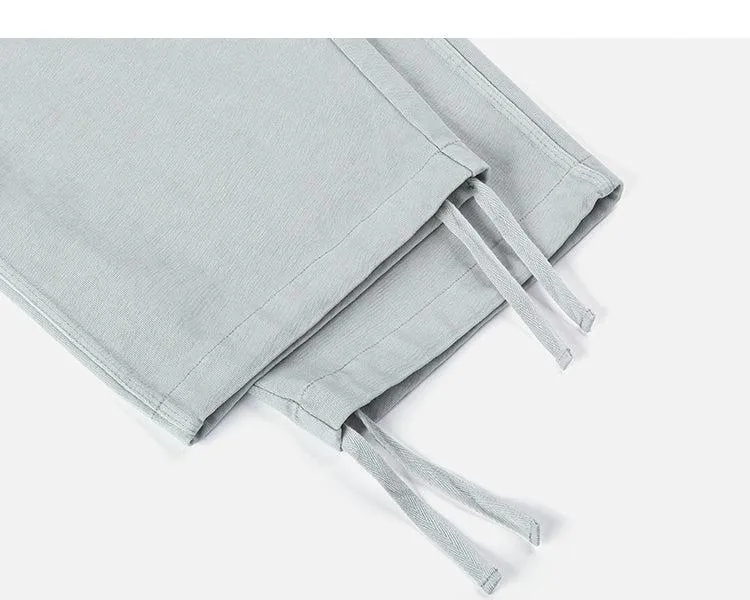 Tapered Washed Multi-pocket Pants