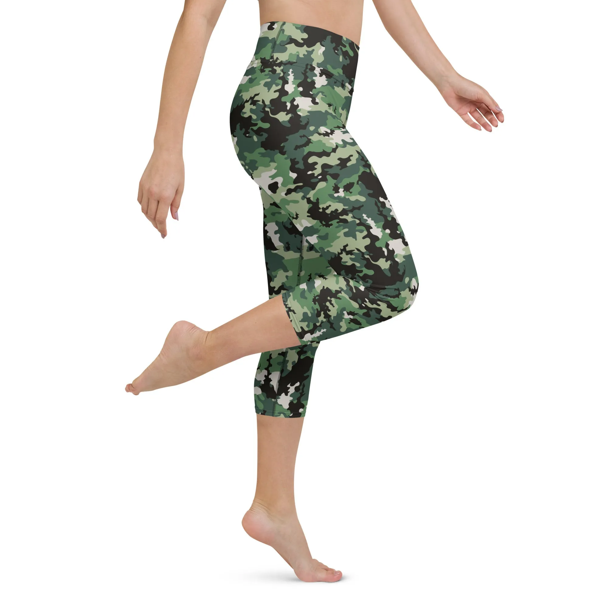 The Enigmatic Beauty Camouflage Yoga Capris