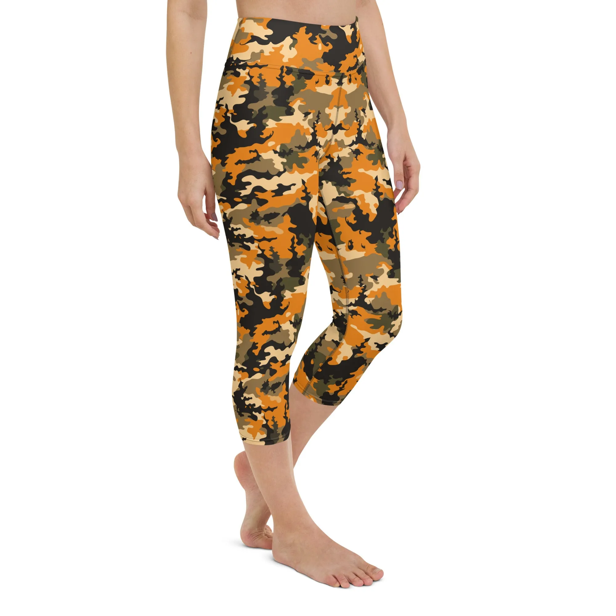 The Enigmatic Beauty Camouflage Yoga Capris