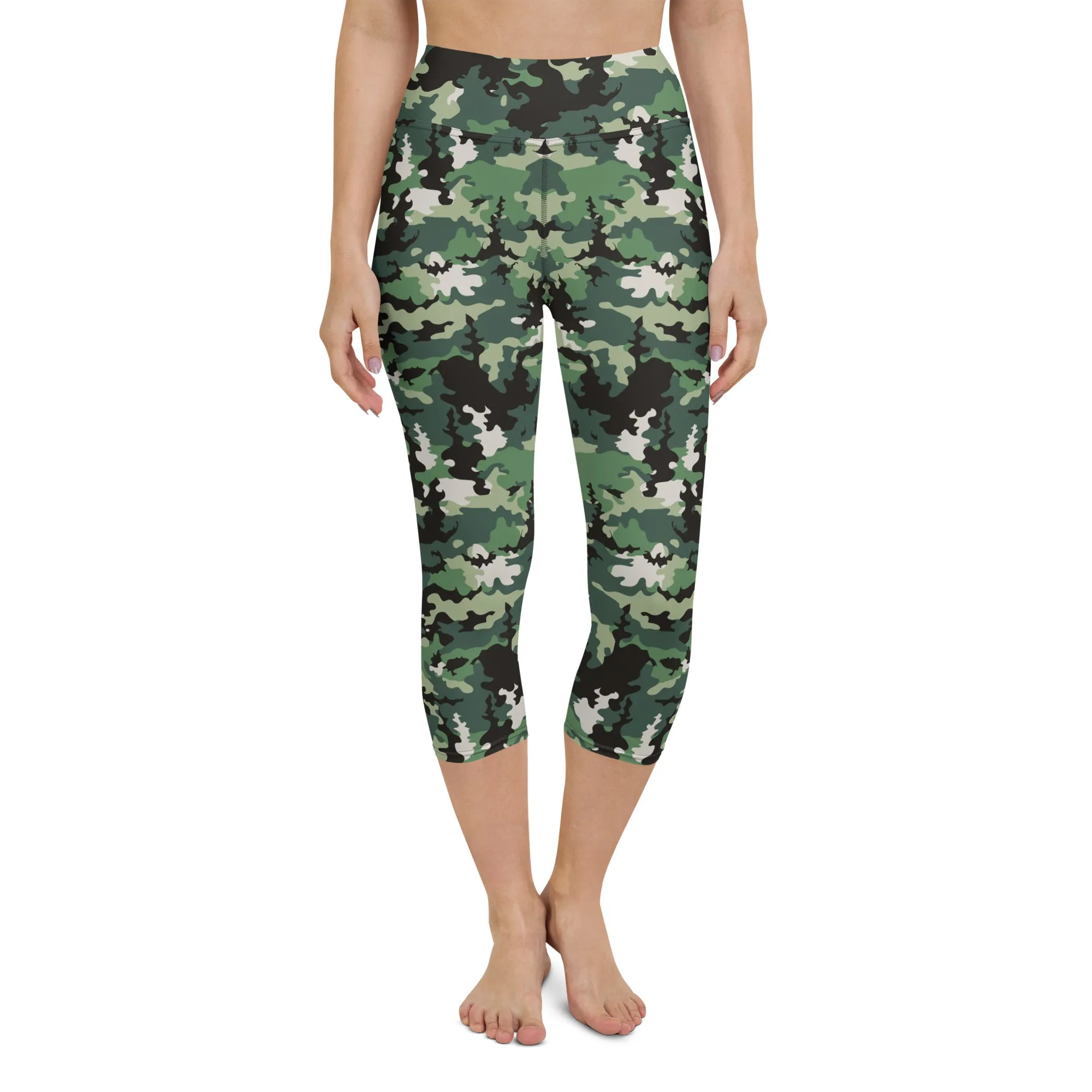 The Enigmatic Beauty Camouflage Yoga Capris