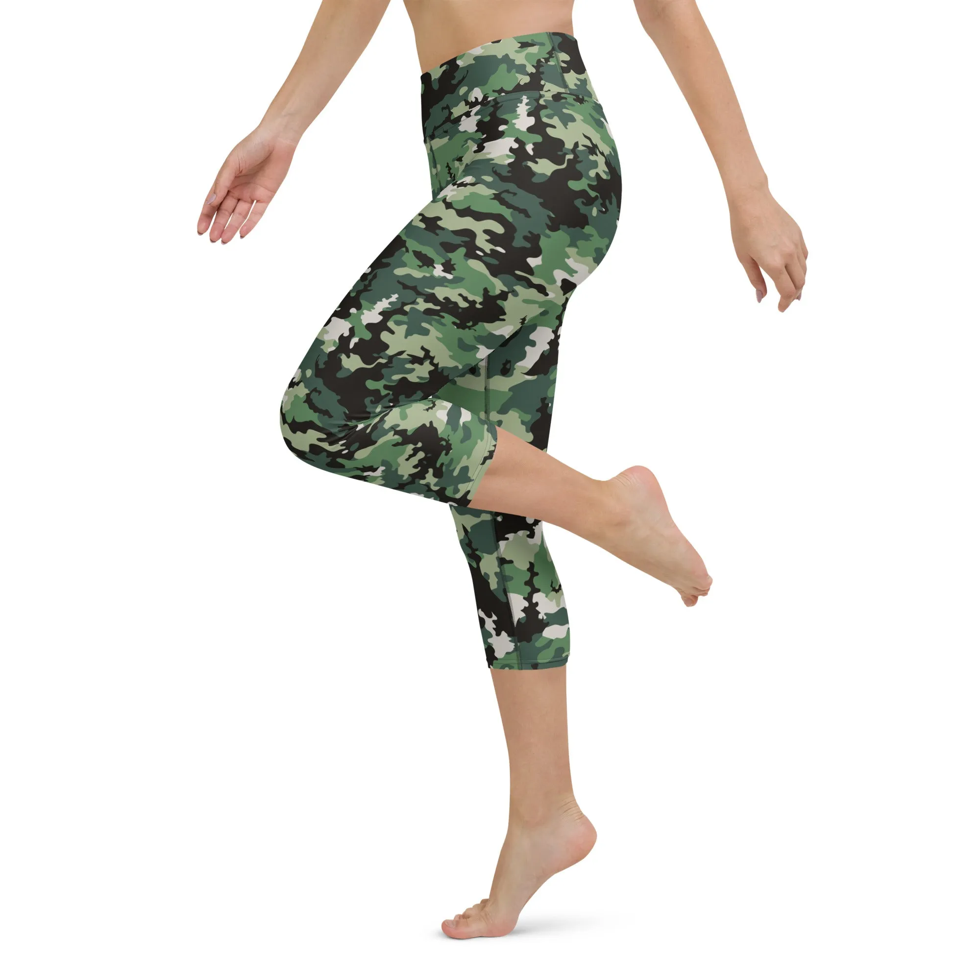 The Enigmatic Beauty Camouflage Yoga Capris
