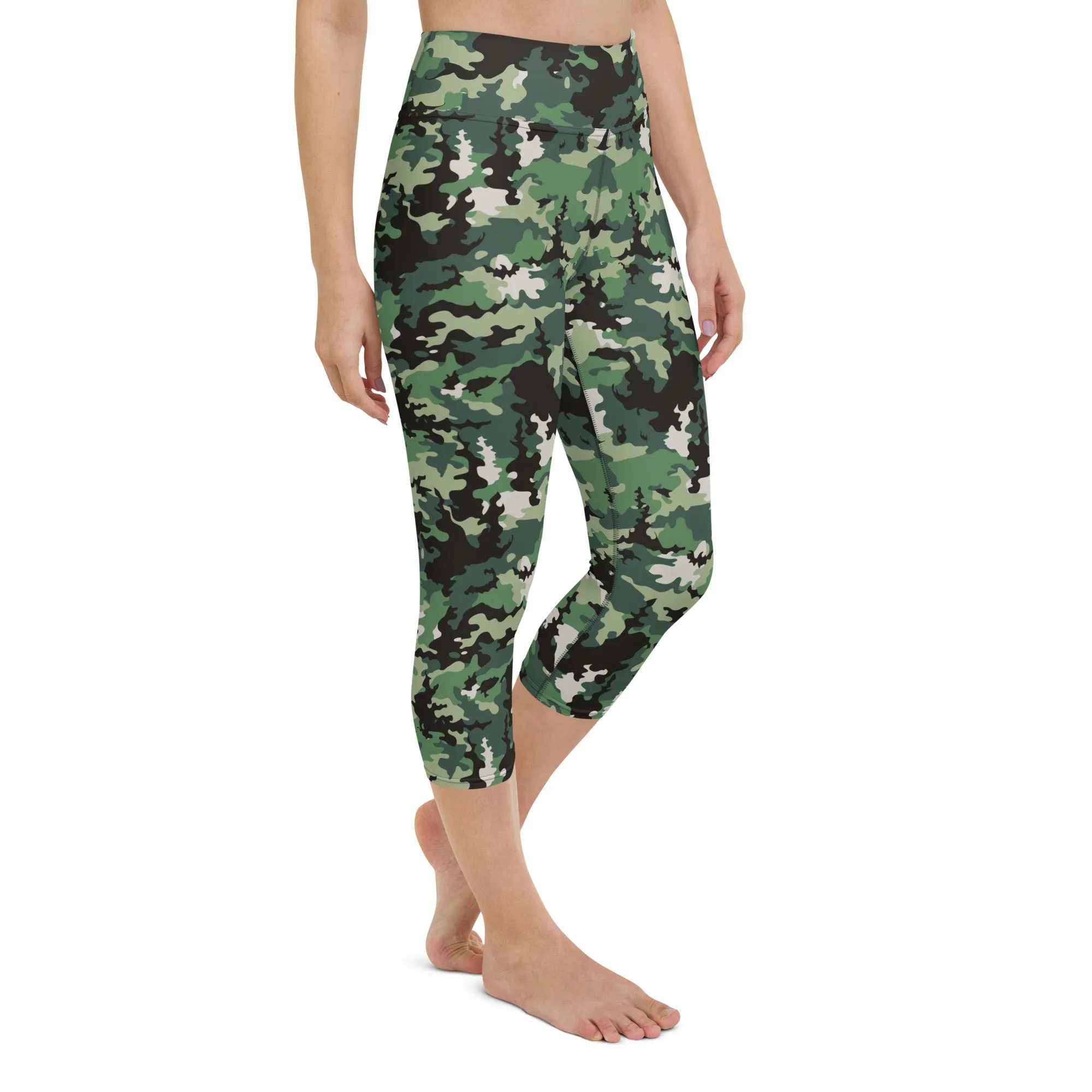 The Enigmatic Beauty Camouflage Yoga Capris