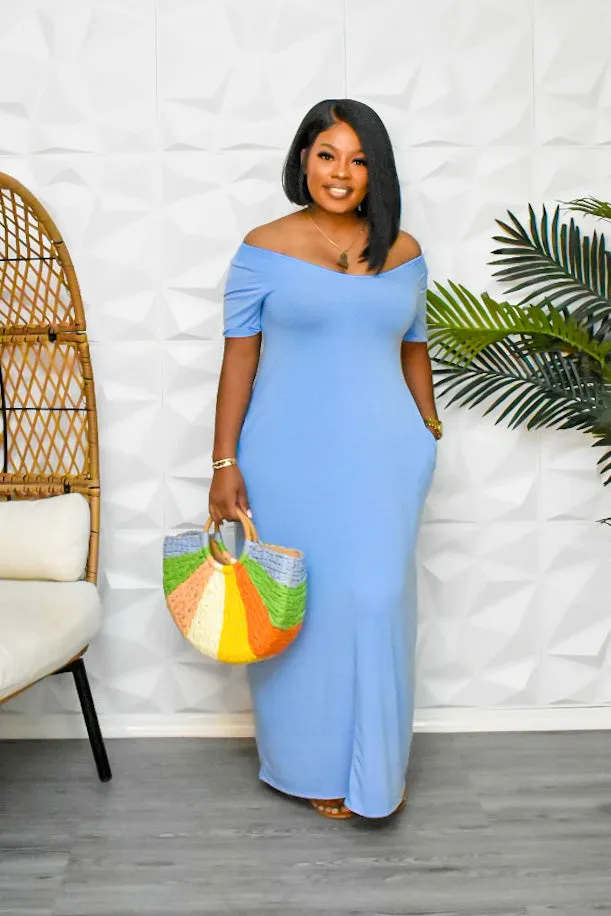 The “Goddess” Blue Dress