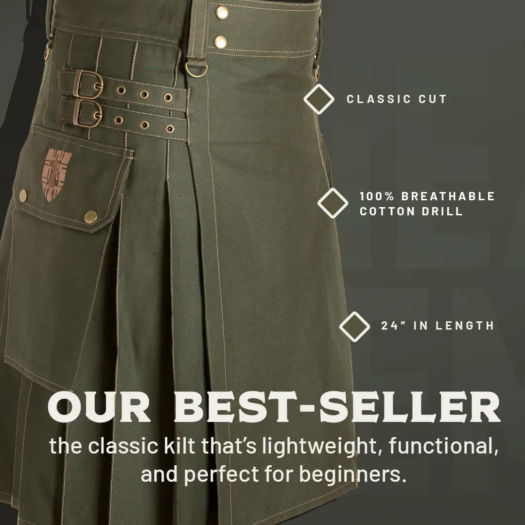 The Greenhorn Kilt - Khaki