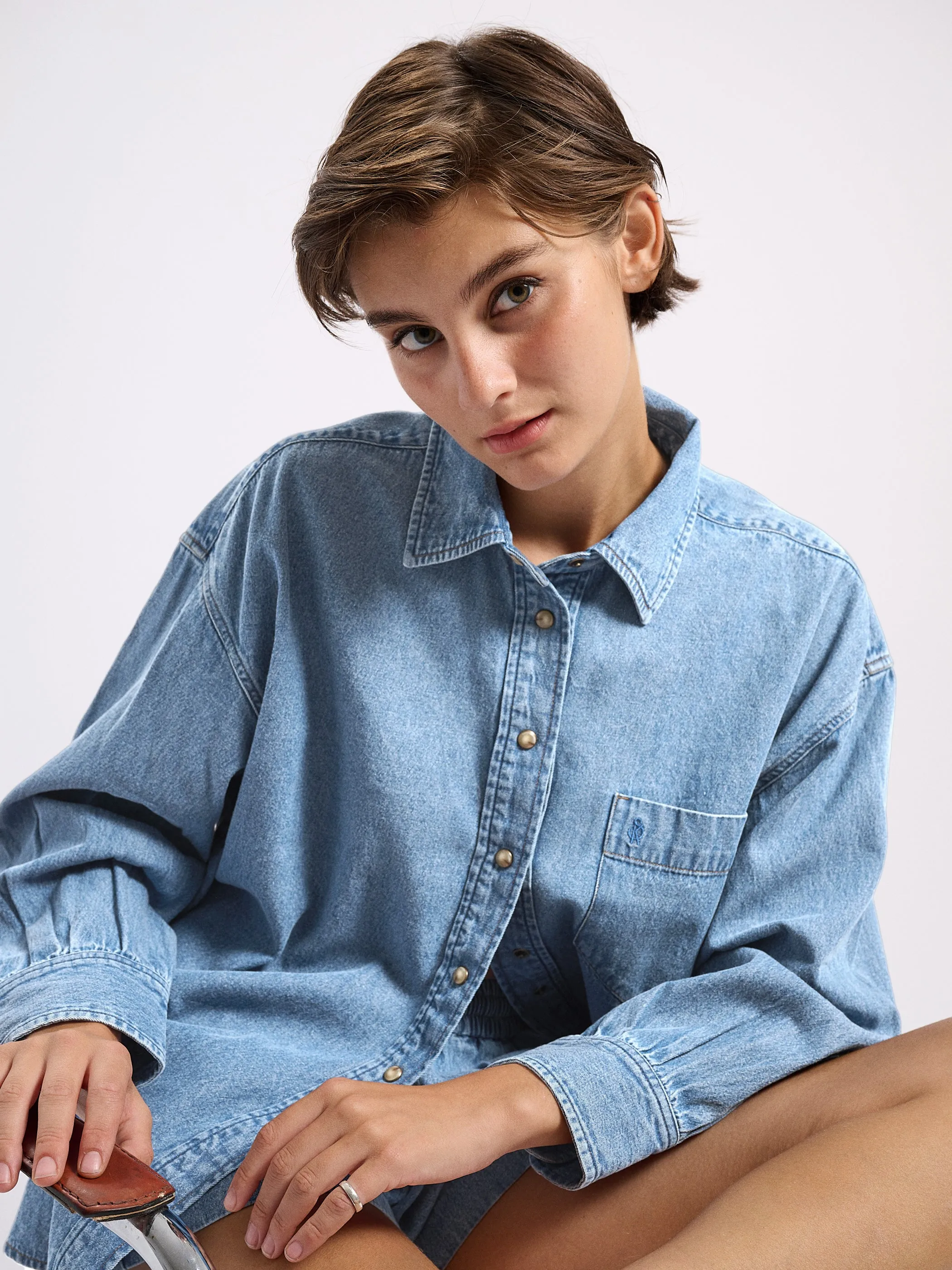 The Kappa Button-Up Shirt in Denim