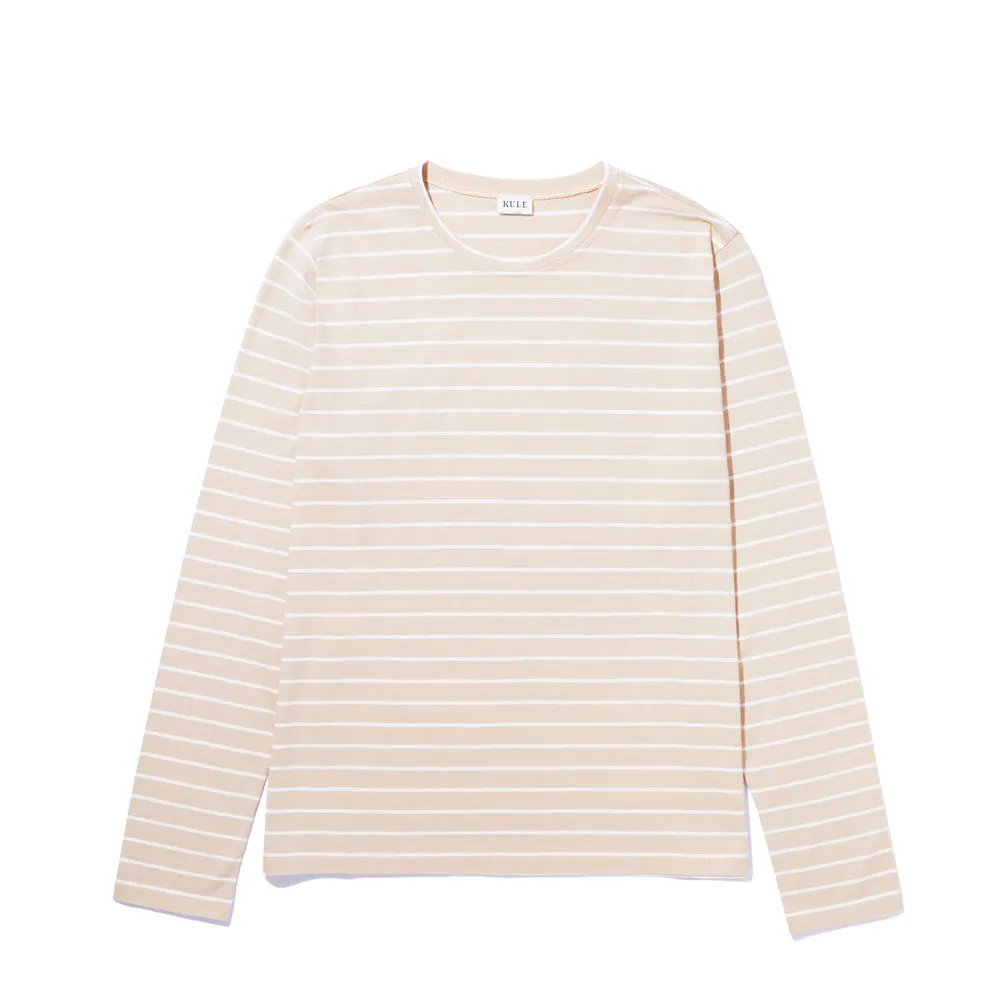 The Modern Long - Sand/White Pinstripe