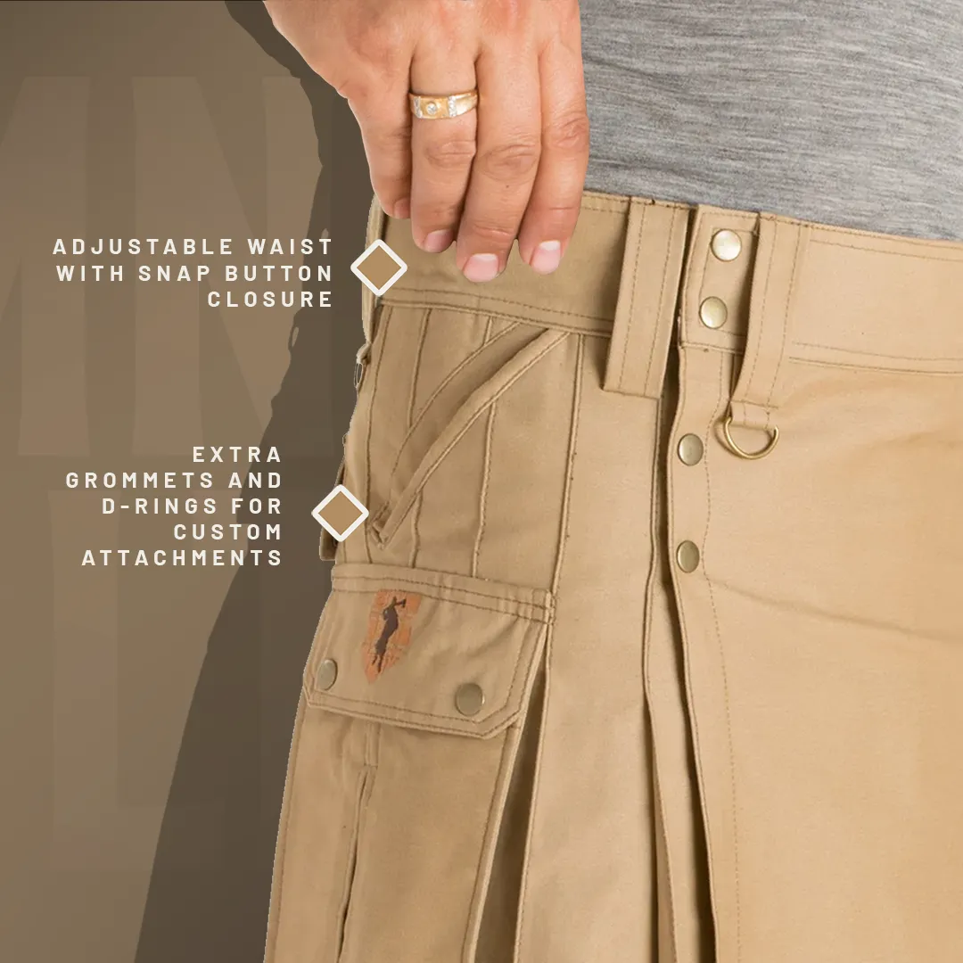 The Stowaway Kilt - Khaki