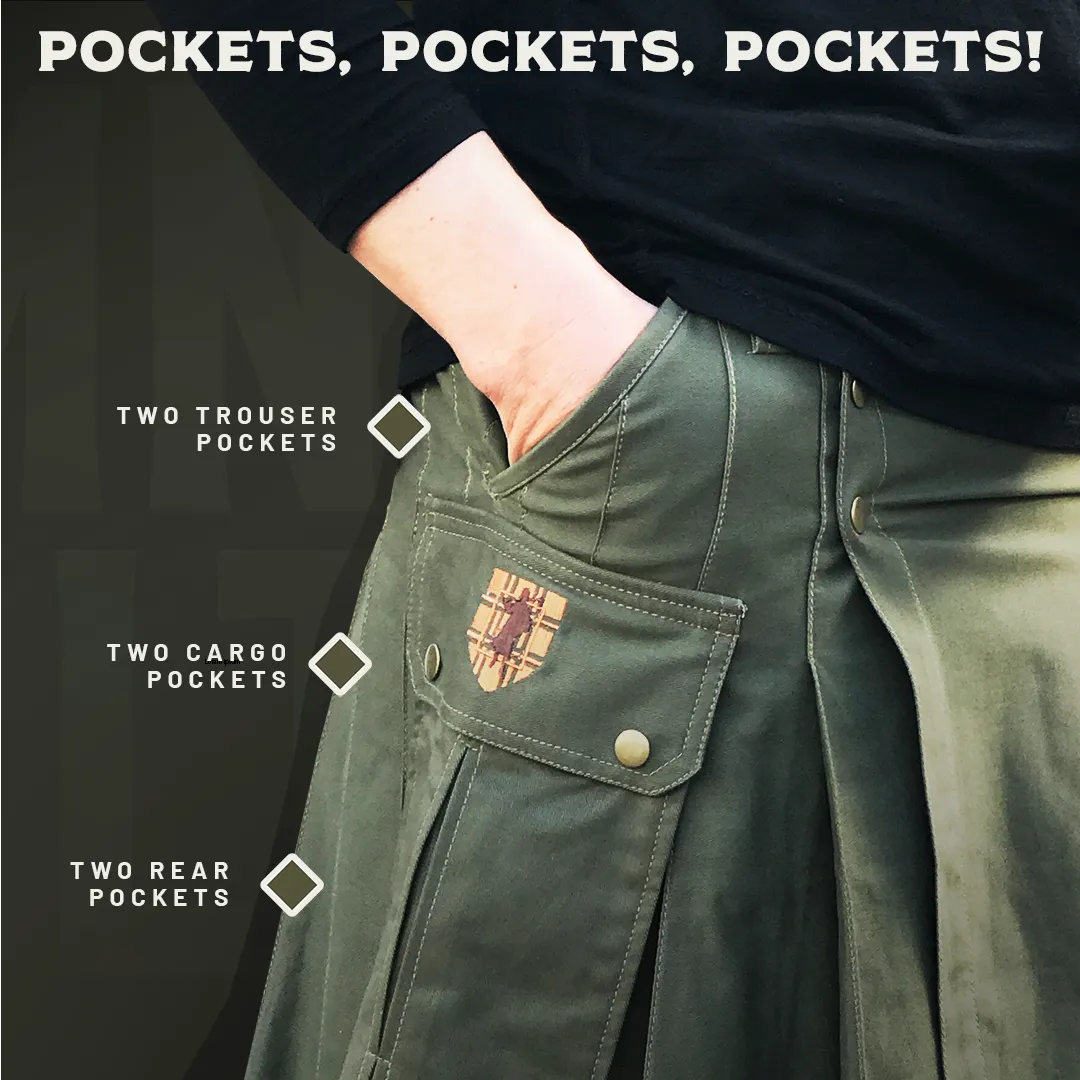 The Stowaway Kilt - Khaki