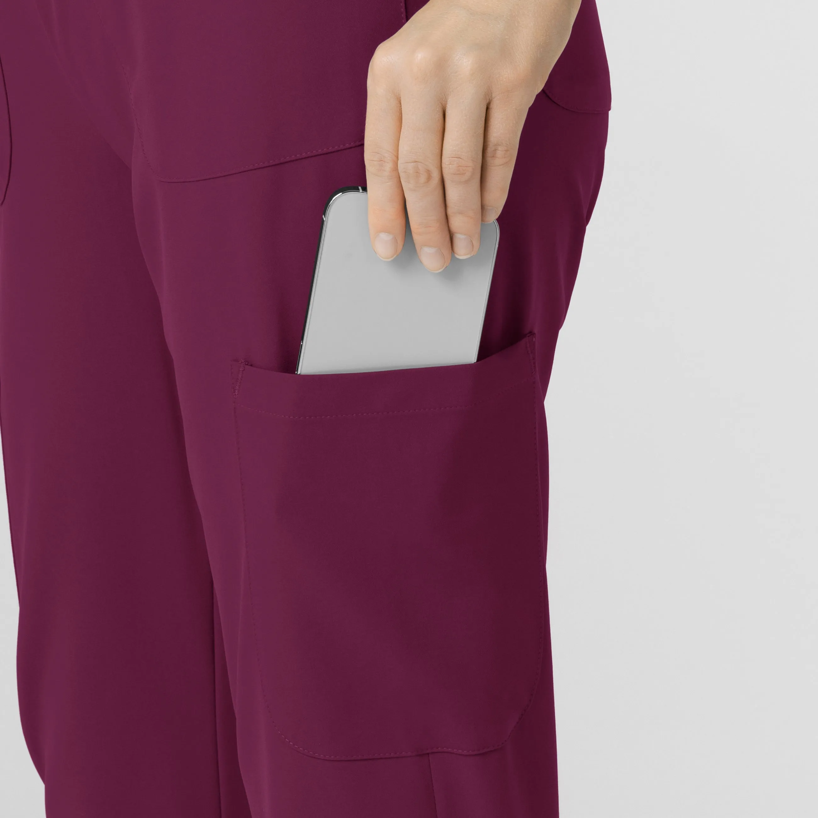 Thrive 5522 Convertible Stirrup Jogger Scrub Pants Wine