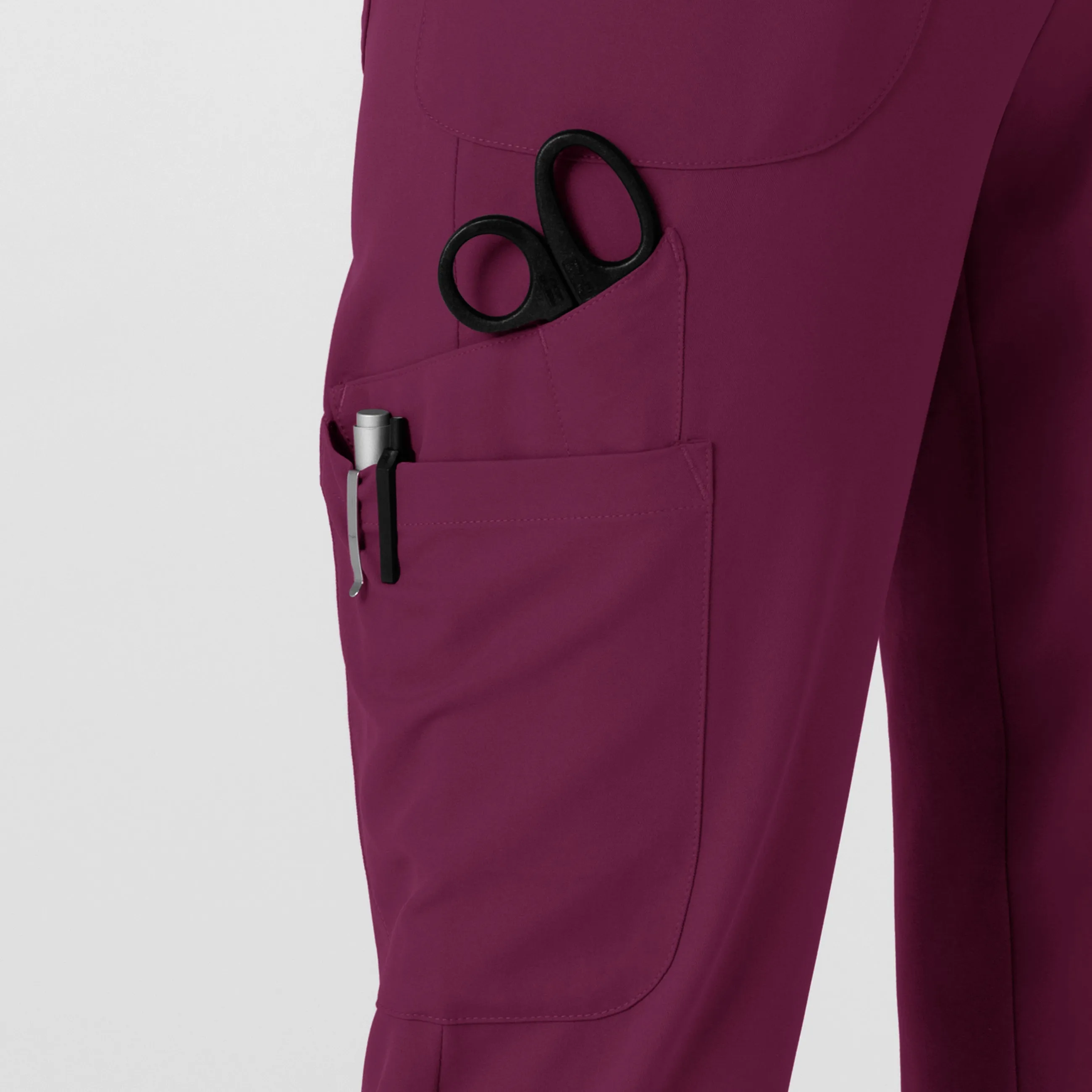 Thrive 5522 Convertible Stirrup Jogger Scrub Pants Wine