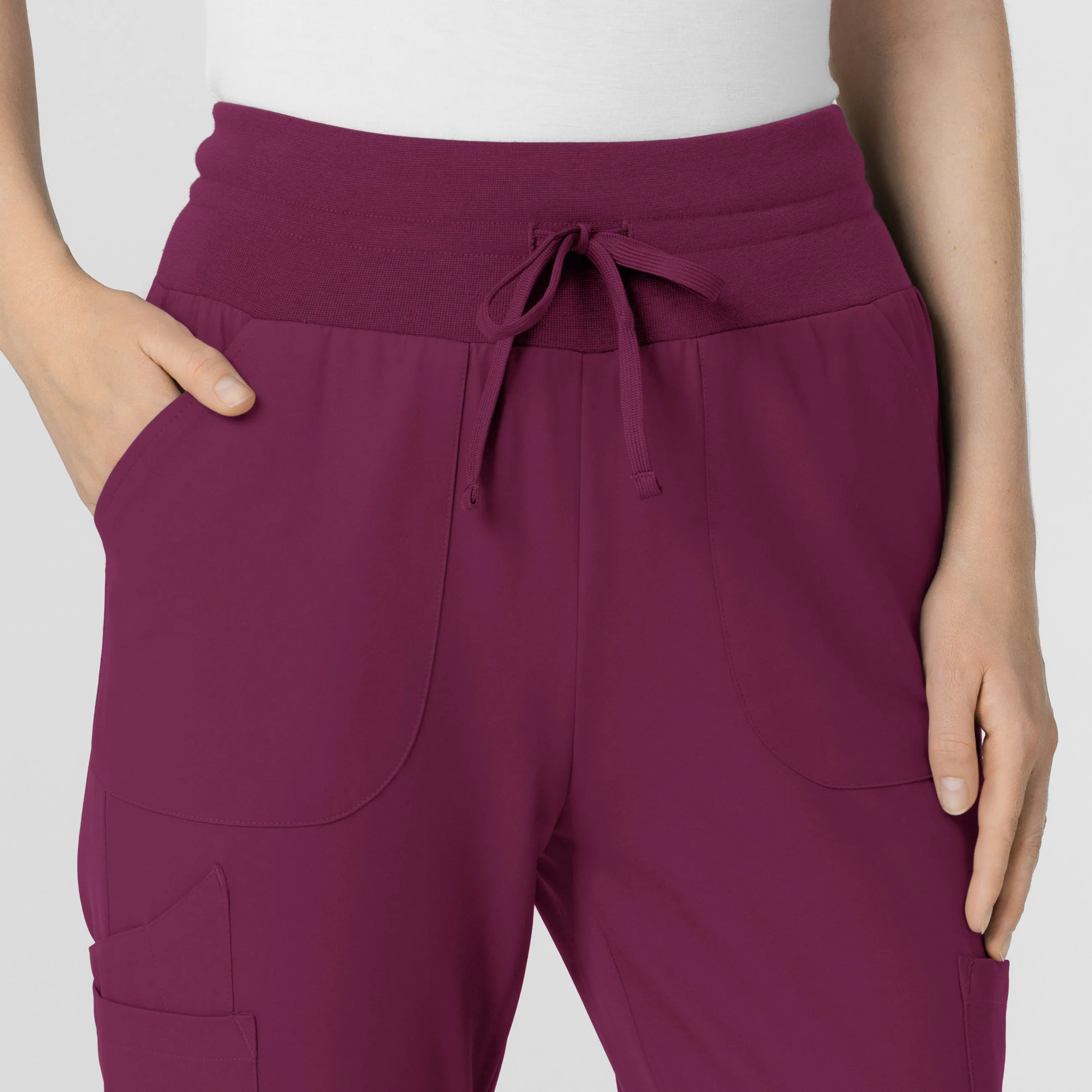 Thrive 5522 Convertible Stirrup Jogger Scrub Pants Wine