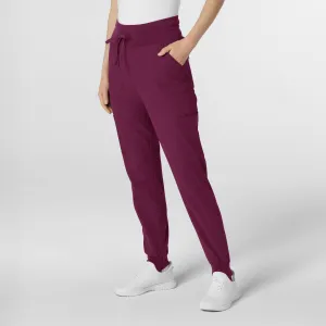 Thrive 5522 Convertible Stirrup Jogger Scrub Pants Wine