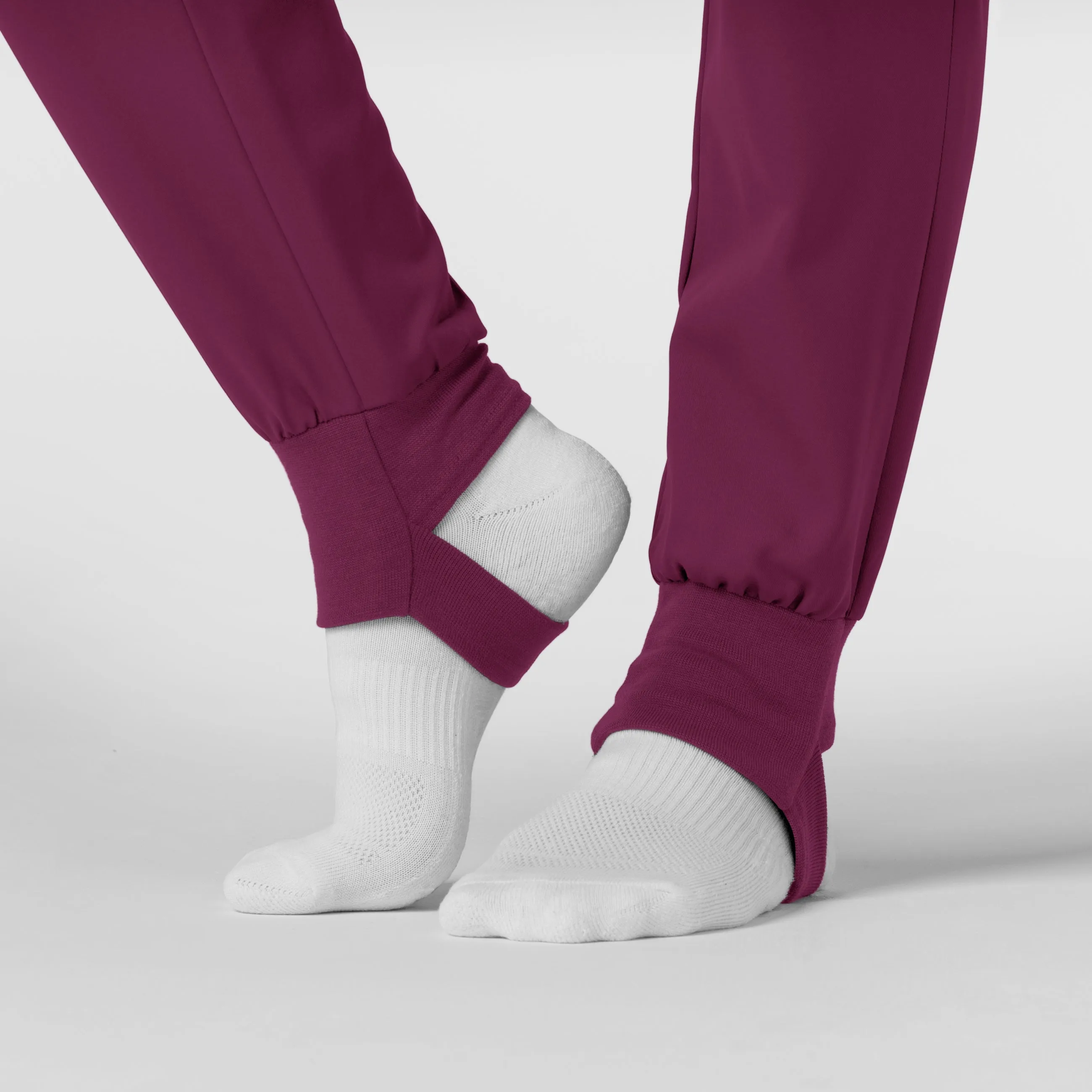 Thrive 5522 Convertible Stirrup Jogger Scrub Pants Wine