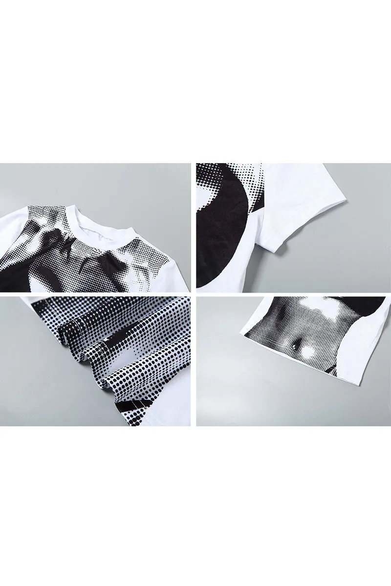 TJ658 Graphic Crop Top