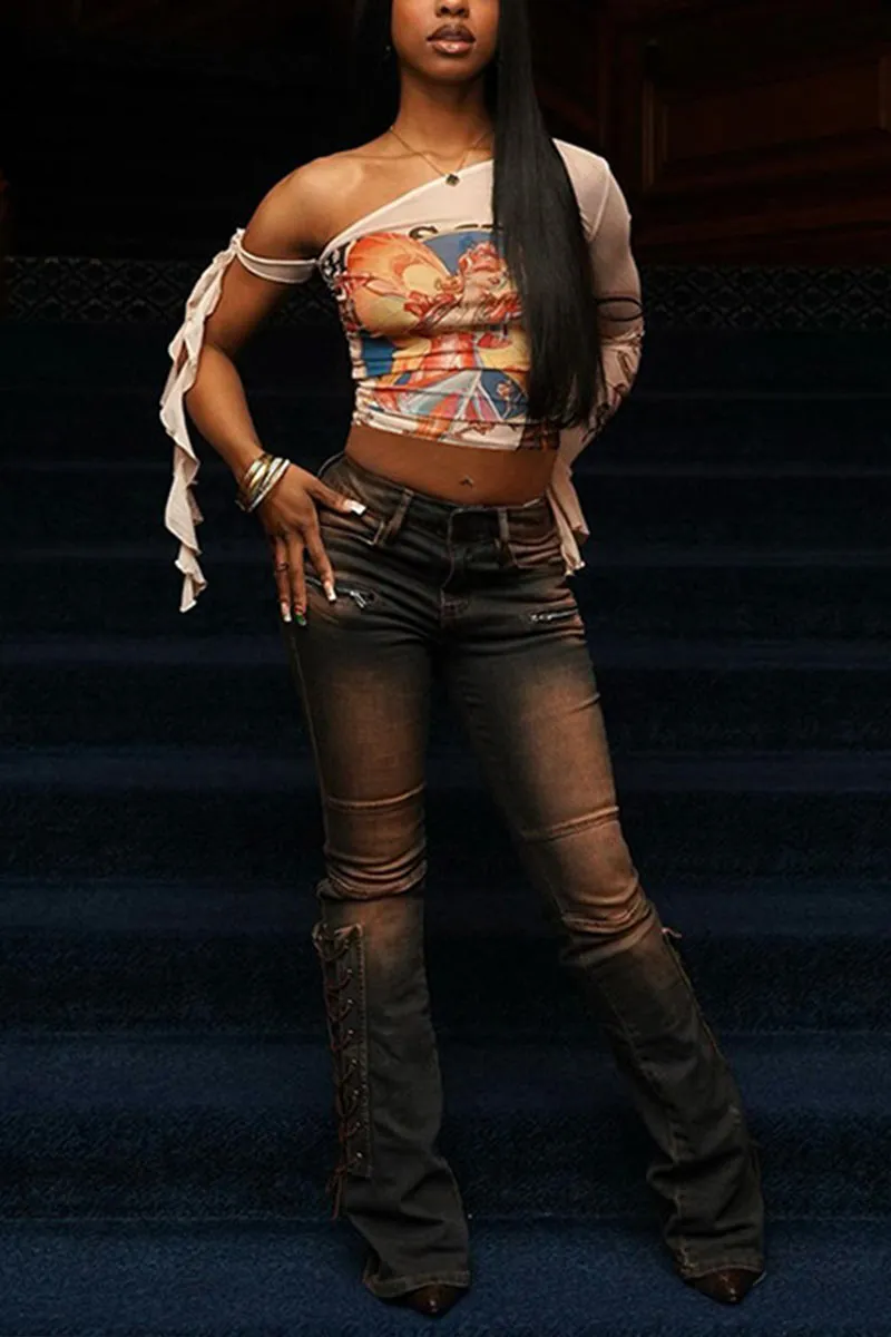 TM0288 Graphic Mesh Shirt
