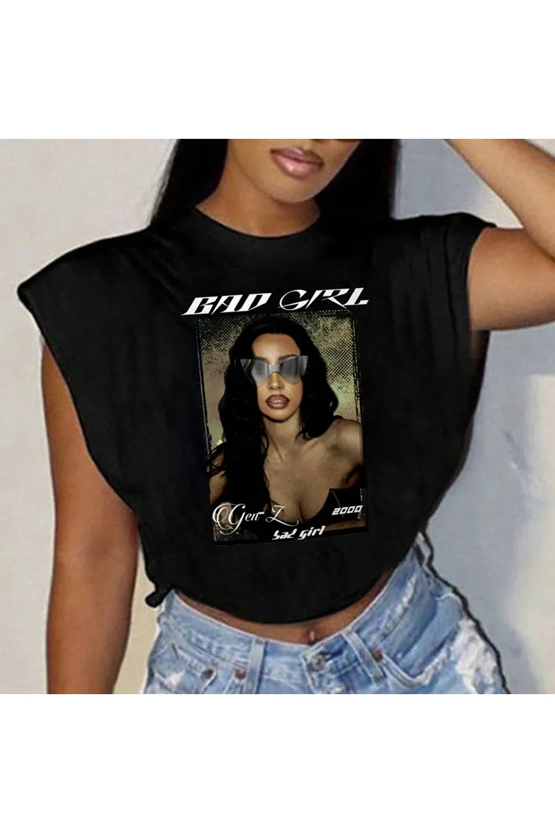 TN0302 Sleeveless Graphic Shirt