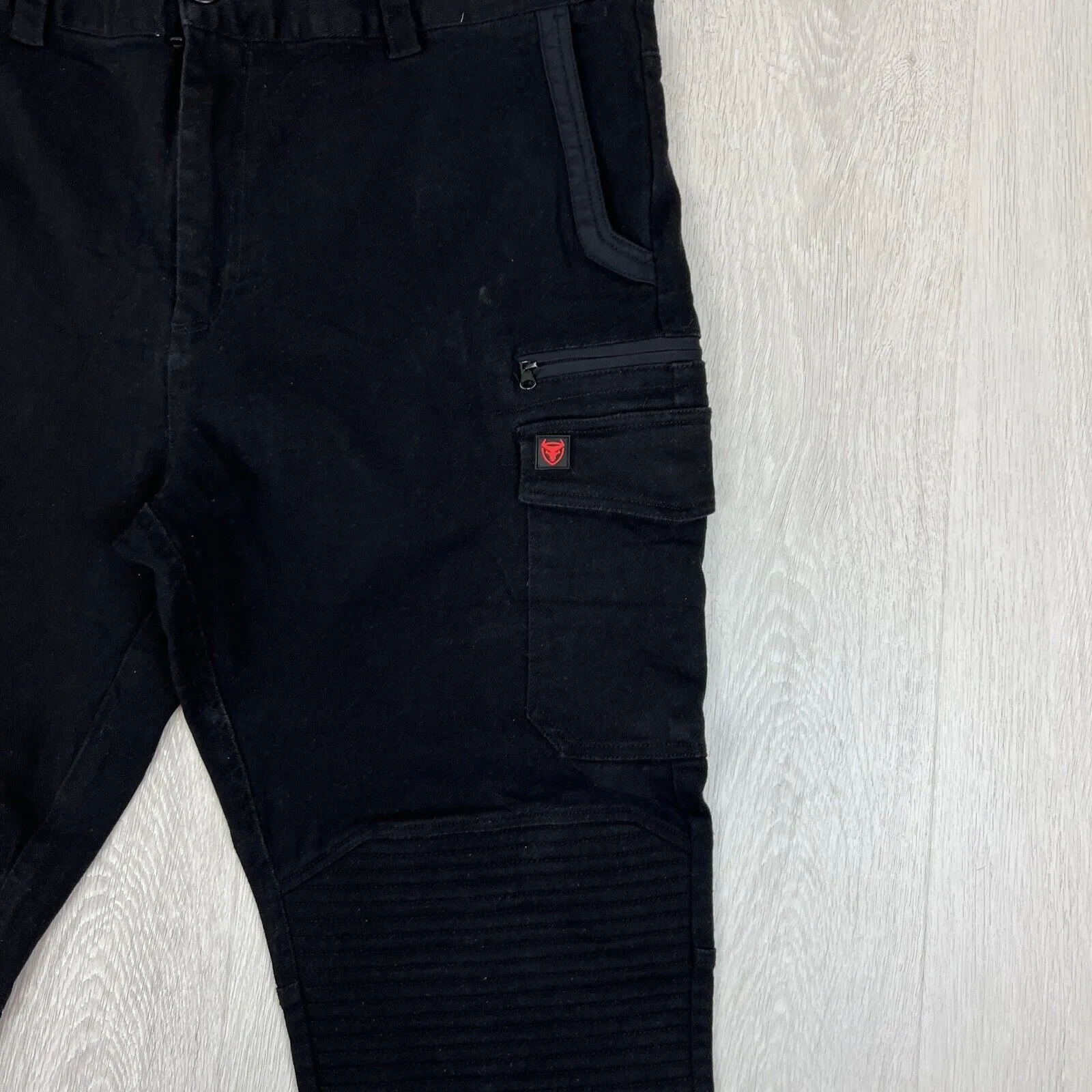 Traders 308 Mens Black Cargo Work Pants Size 107 cm
