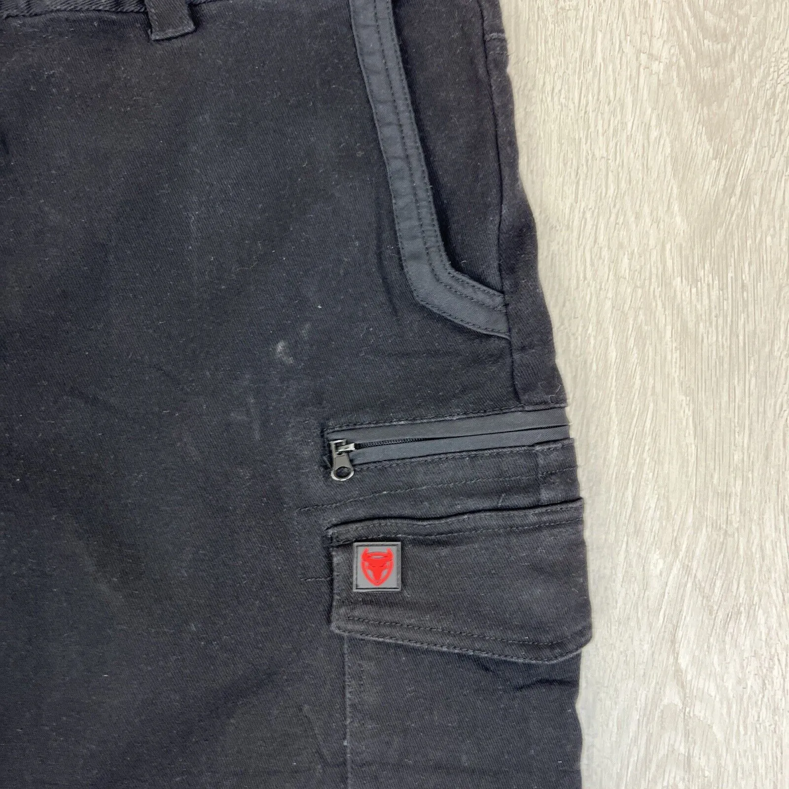 Traders 308 Mens Black Cargo Work Pants Size 107 cm