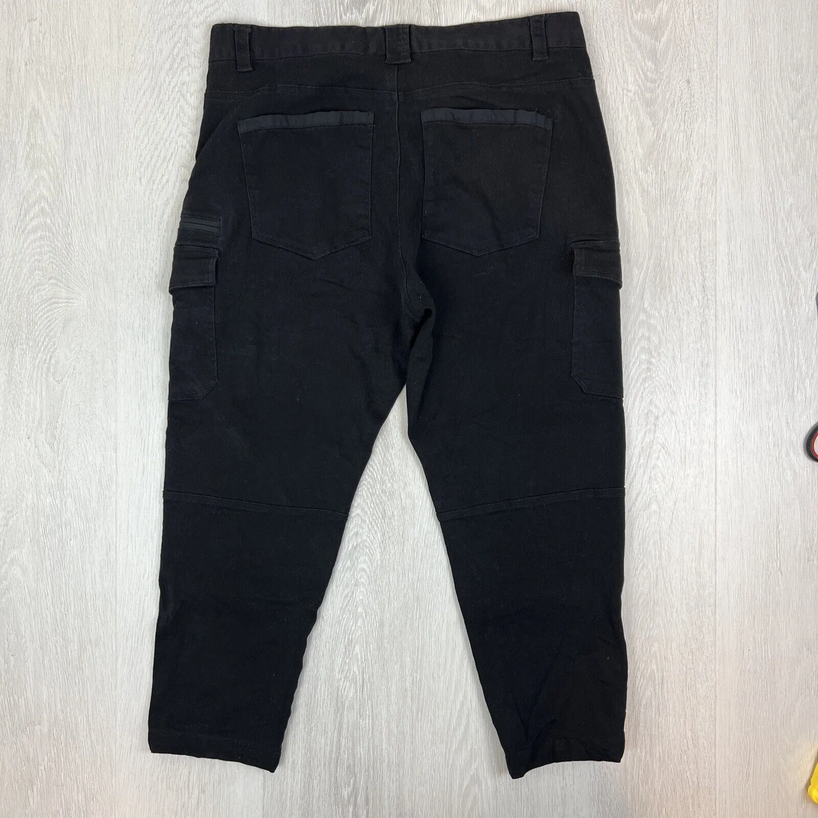 Traders 308 Mens Black Cargo Work Pants Size 107 cm