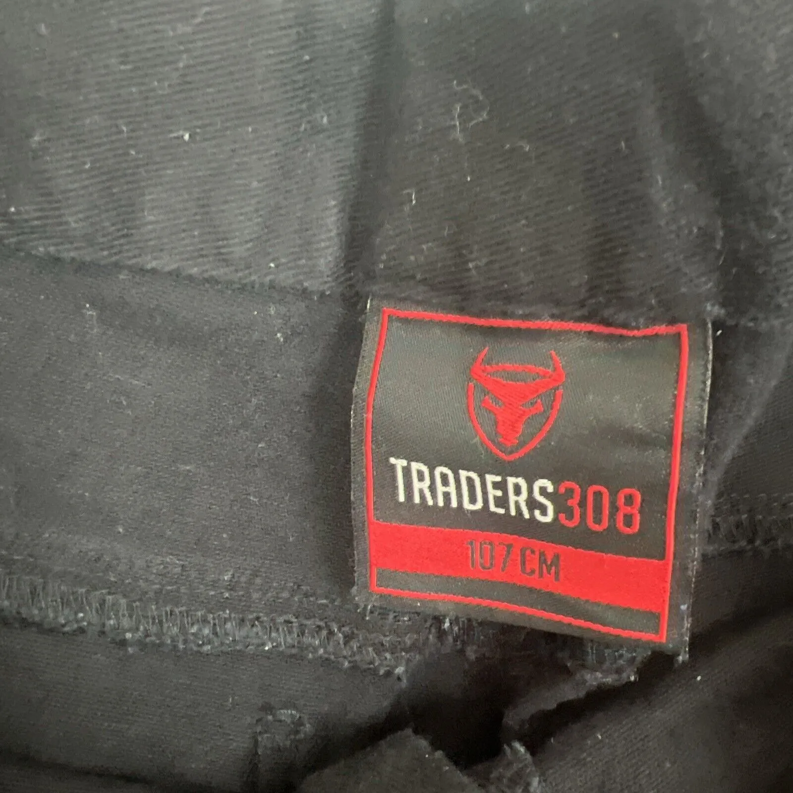 Traders 308 Mens Black Cargo Work Pants Size 107 cm